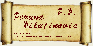 Peruna Milutinović vizit kartica